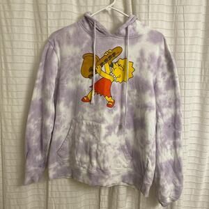 Purple lisa simpson hoodie size medium pockets fall back to school long sleeve